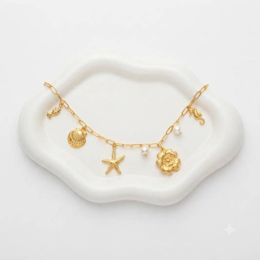 Golden Ocean Breeze Necklace