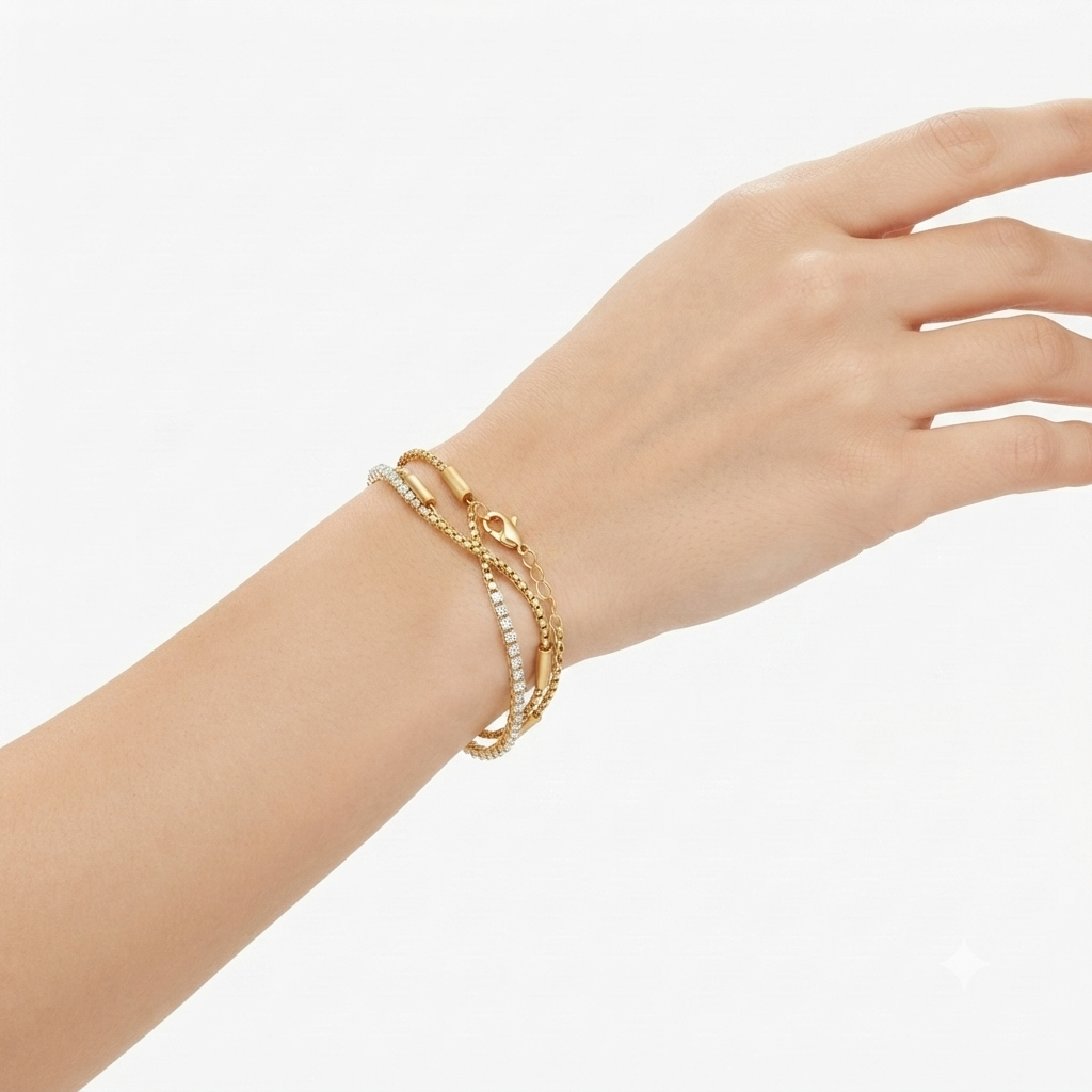 Luxury Layered Gold Bracelet